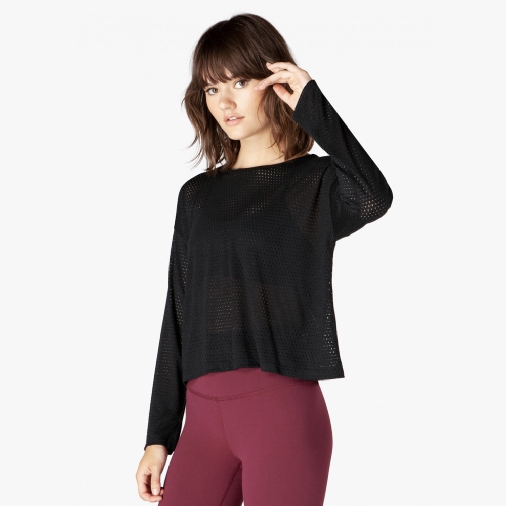 nwt beyond yoga  mesh me up pullover m - Picture 4 of 15